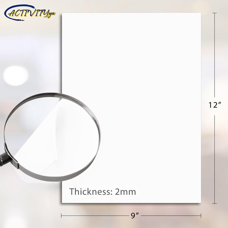 ACTIVITYYA White EVA Foam Sheets, 9 x 12 Inch, 2mm Thick Handicraft Foam Paper for Arts and Crafts, by - 10 Sheets - Image 2